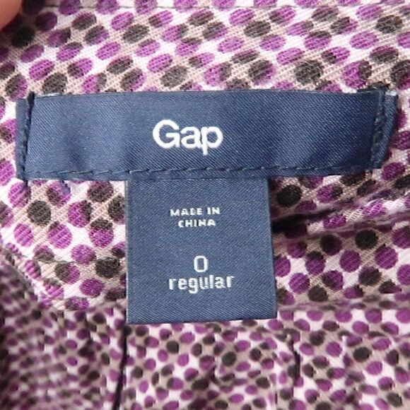 GAP PURPLE POLKA DOT FULL SKATER MIDI SKIRT SIZE 0 - Picture 2 of 7